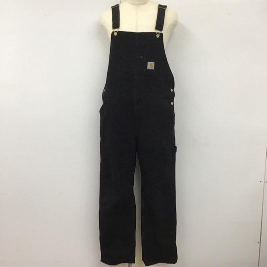 カーハート Carhartt サロペット・オーバーオール サロペット、オーバーオール I026462 BIB OVERALL 36×32 ロゴ、文字 黒 / ブラック /  レディース USED 古着 中古 10112924