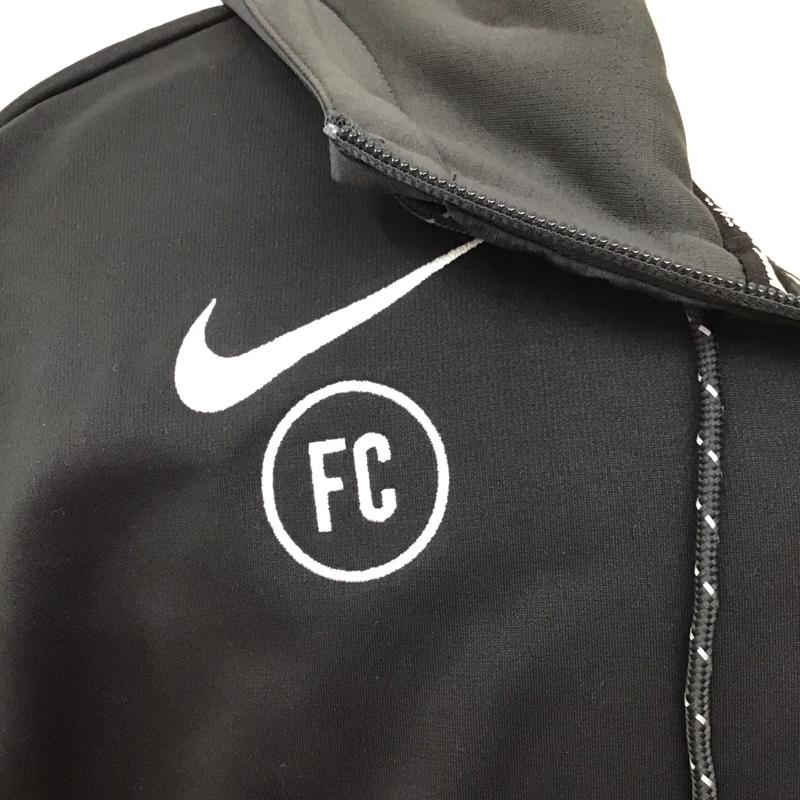 ナイキ NIKE パーカー 長袖 at6098-060 スウェットパーカー プルオーバー ハーフジップ スポーツウェア L ロゴ、文字 黒 / ブラック /  メンズ USED 古着 中古 10114693