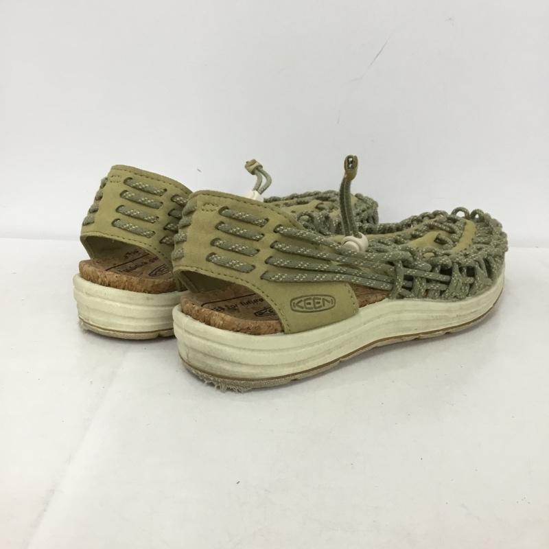 キーン KEEN サンダル サンダル 1028686 UNEEK 2 HARVEST 24cm アウトドアシューズ 24.0cm ロゴ、文字 カーキ / カーキ /  レディース USED 古着 中古 10148641