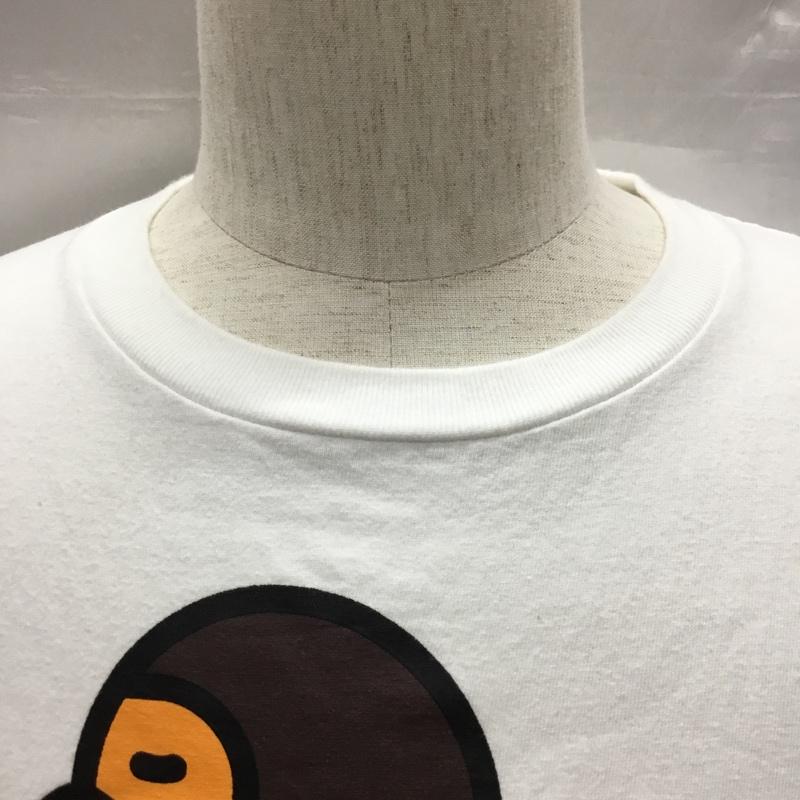 アベイシングエイプ A BATHING APE Tシャツ 半袖 BAPE APE HEAD マイロ M プリント 白 / ホワイト /  メンズ USED 古着 中古 10119808