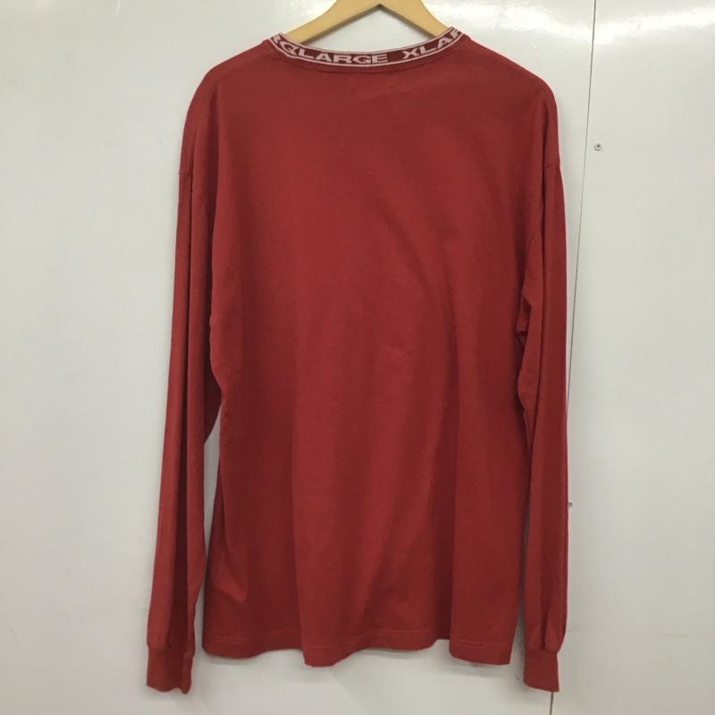 エクストララージ XLARGE カットソー 長袖 長袖カットソー クルーネックカットソー プリントカットソー XL ロゴ、文字 赤 / レッド /  メンズ USED 古着 中古 10142417