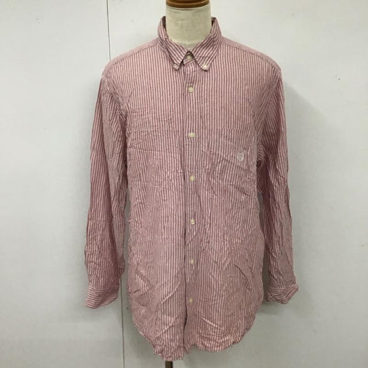 チャップス CHAPS シャツ、ブラウス 長袖 長袖シャツ カラーシャツ ポケットシャツ 長袖カットソー ストライプシャツ XL ストライプ 赤 / レッド /  メンズ USED 古着 中古 10118278