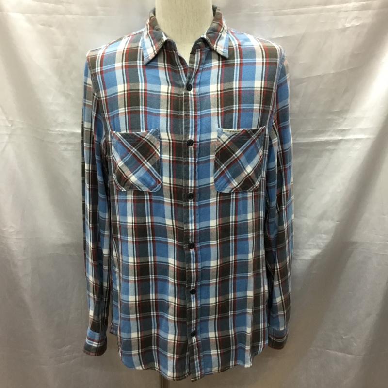 デニム アンド サプライ DENIM & SUPPLY シャツ、ブラウス 長袖 長袖シャツ カラーシャツ ポケットシャツ 長袖カットソー チェックシャツ S チェック マルチカラー / マルチカラー /  メンズ USED 古着 中古 10117542