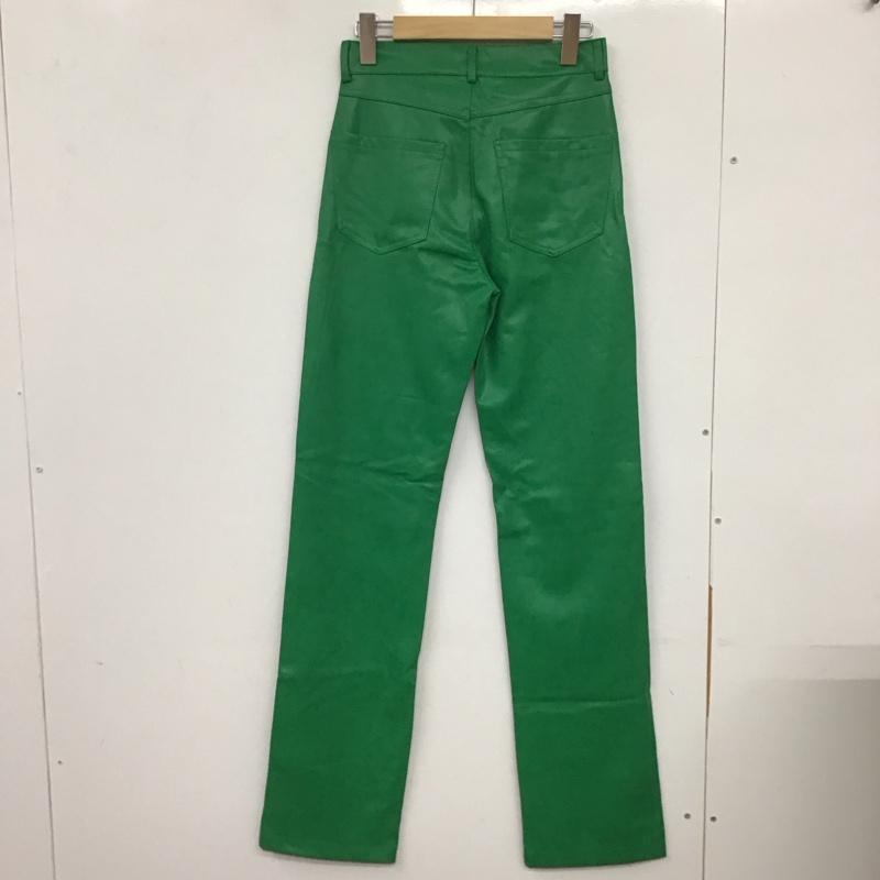 ザラ ZARA パンツ デニム、ジーンズ フェイクレザーパンツ スリムパンツ ストレッチパンツ XS 無地 緑 / グリーン /  レディース USED 古着 中古 10132933