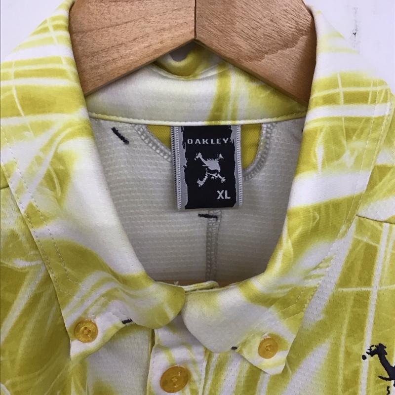 オークリー OAKLEY ポロシャツ 半袖 半袖ポロシャツ カラーシャツ 半袖カットソー ボタンダウン XL プリント マルチカラー / マルチカラー /  メンズ USED 古着 中古 10137523