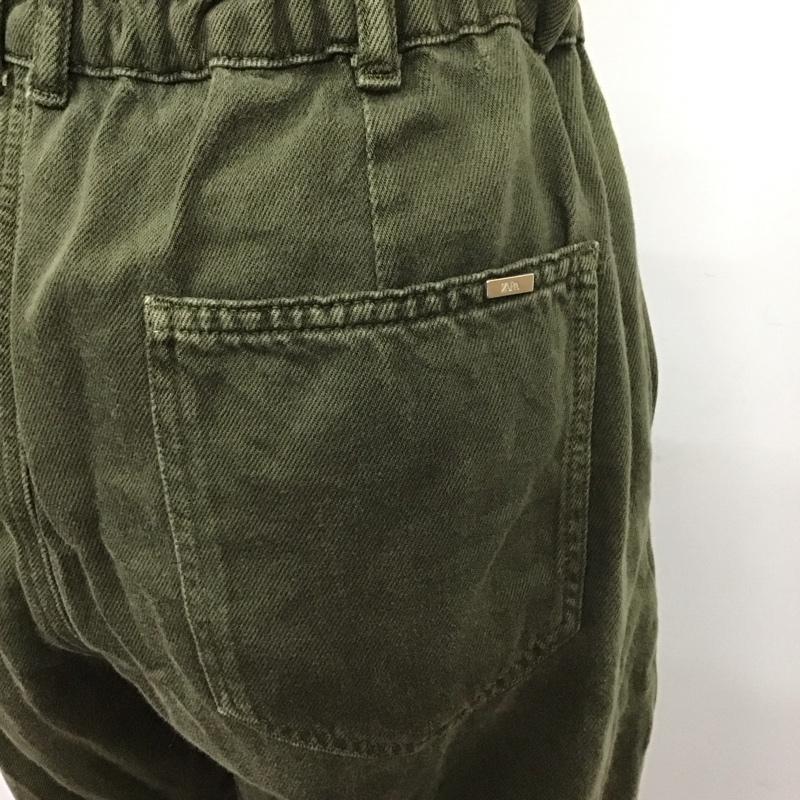 ザラ ZARA パンツ デニム、ジーンズ 5862 152 507 ハイウエスト 無地 カーキ / カーキ /  レディース USED 古着 中古 10124415