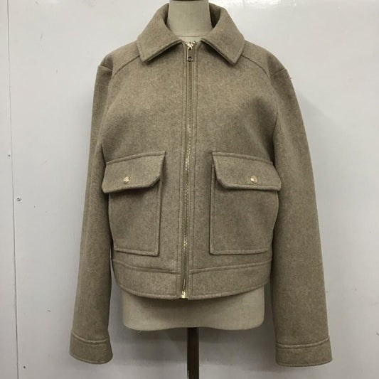 ザラ ZARA ジャケット、上着 ジャンパー、ブルゾン 3046 787 704 フルジップ ショート丈 M 無地 ベージュ / ベージュ /  レディース USED 古着 中古 10124984