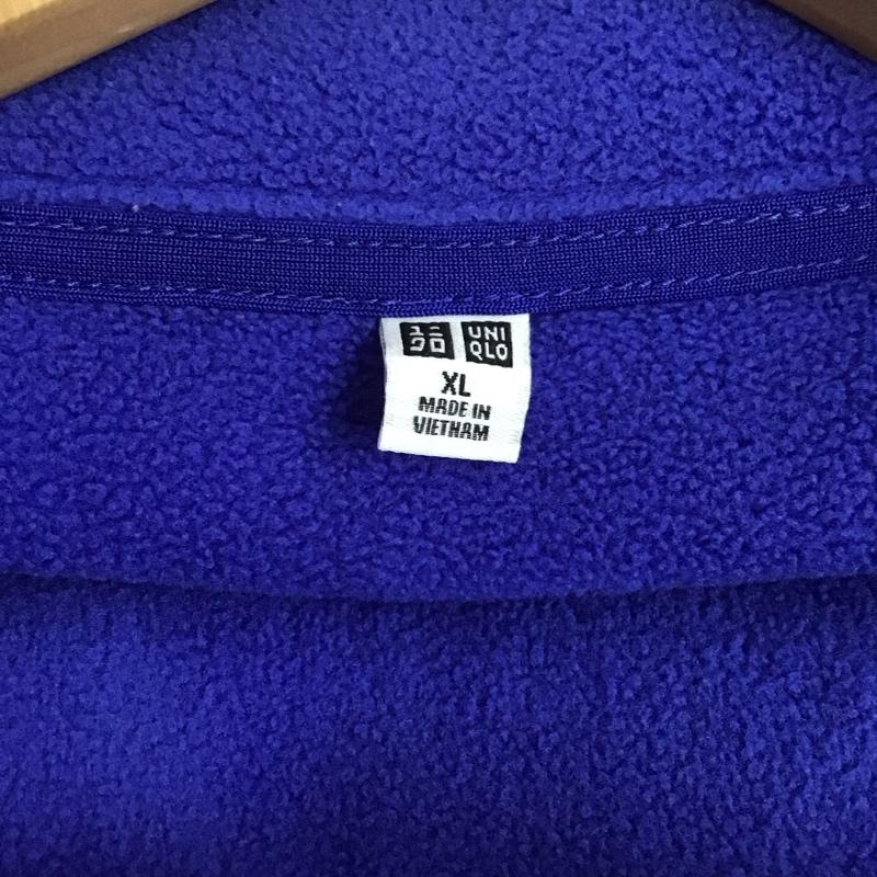 ユニクロ UNIQLO ジャケット、上着 ジャケット、ブレザー 341-079436 ジップアップジャケット フリースジャケット XL 無地 青 / ブルー /  メンズ USED 古着 中古 10128761