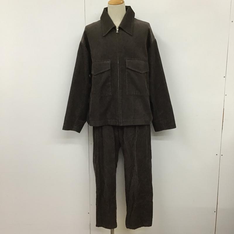 ウィム バイ リドム WYM LIDNM セットアップ セットアップ カジュアルセットアップ コーデュロイジャケット ワイドパンツ L 無地 茶 / ブラウン /  メンズ USED 古着 中古 10105611