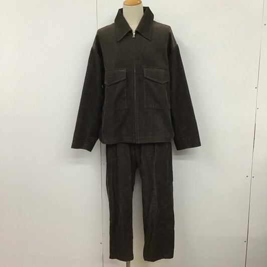 ウィム バイ リドム WYM LIDNM セットアップ セットアップ カジュアルセットアップ コーデュロイジャケット ワイドパンツ L 無地 茶 / ブラウン /  メンズ USED 古着 中古 10105611