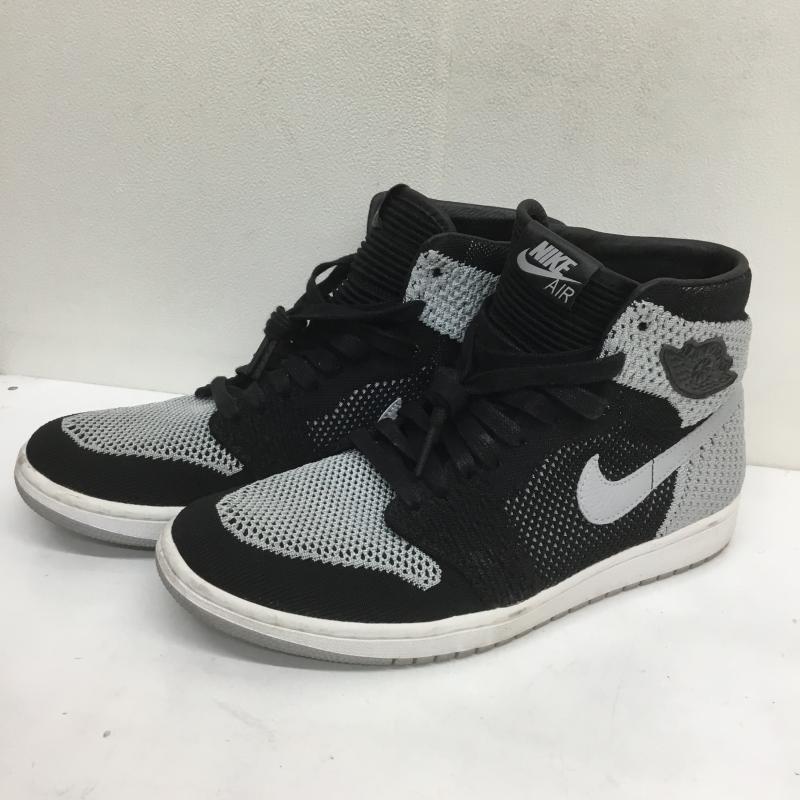ナイキ NIKE スニーカー スニーカー AIR JORDAN 1 RETRO HIGH FLYKNIT SHADOW エアジョーダン1 ハイ フライニット シャドウ 919704-003 27.0cm ロゴ、文字 黒 / ブラック / X 灰 / グレー /  メンズ USED 古着 中古 10108142