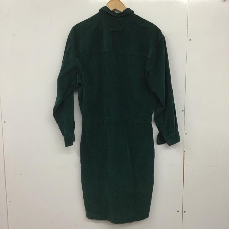 エディーバウアー Eddie Bauer ワンピース ひざ丈スカート M 無地 緑 / グリーン /  レディース USED 古着 中古 10145014
