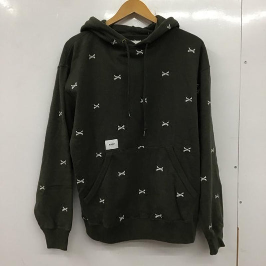 ダブルタップス WTAPS パーカー 長袖 長袖パーカー プルオーバーパーカー スウェット 2 刺繍 カーキ / カーキ /  メンズ USED 古着 中古 10139695