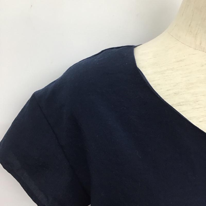 サニーレーベル Sonny Label セットアップ セットアップ LA05-26K032 半袖シャツ ノーカラーシャツ イージーパンツ セット FREE 無地 紺 / ネイビー /  レディース USED 古着 中古 10147166