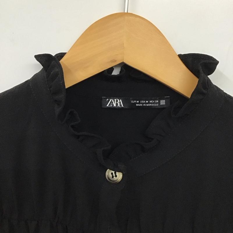 ザラ ZARA ワンピース ミニスカート 0387/169/800 M 無地 黒 / ブラック /  レディース USED 古着 中古 10131088