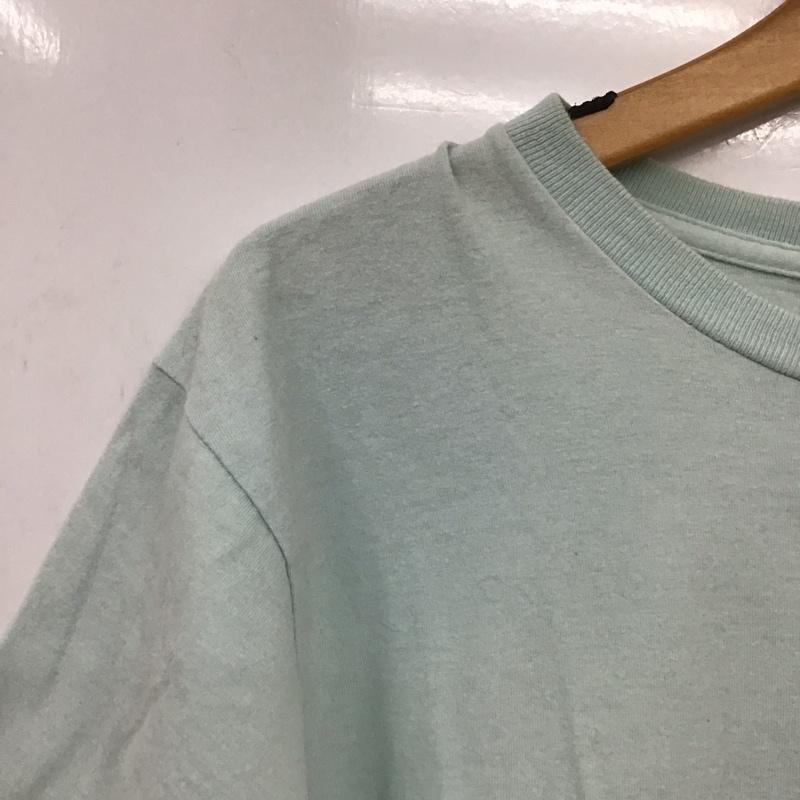 ステューシー STUSSY Tシャツ 半袖 半袖カットソー プリントTシャツ クルーネックカットソー S ロゴ、文字 水色 / ライトブルー /  メンズ USED 古着 中古 10148691