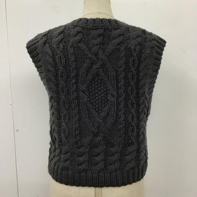 ザラ ZARA ベスト ベスト ニットベスト ノースリーブ プルオーバーニット S 無地 灰 / グレー /  レディース USED 古着 中古 10118525