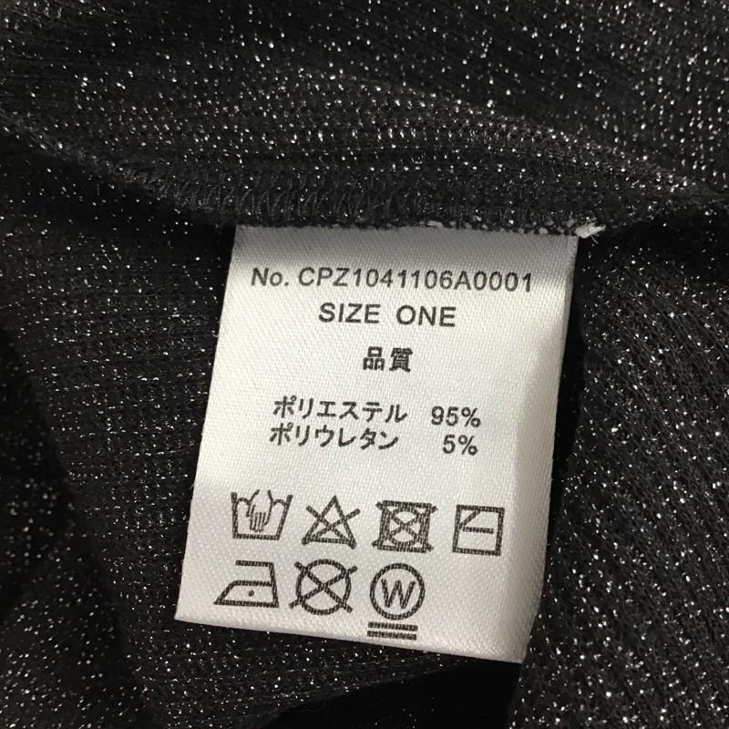 チャオパニック CIAOPANIC カットソー 長袖 CPZ1041106A0001 袖切替ラメ配色リブカットソー 長袖カットソー クルーネックカットソー 無地 黒 / ブラック /  レディース USED 古着 中古 10120933