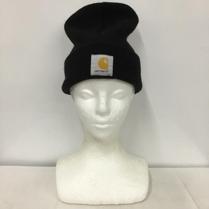 カーハート Carhartt 帽子 ニット帽 I020222 ACRYLIC WATCH HAT ロゴ、文字 黒 / ブラック /  メンズ USED 古着 中古 10133094