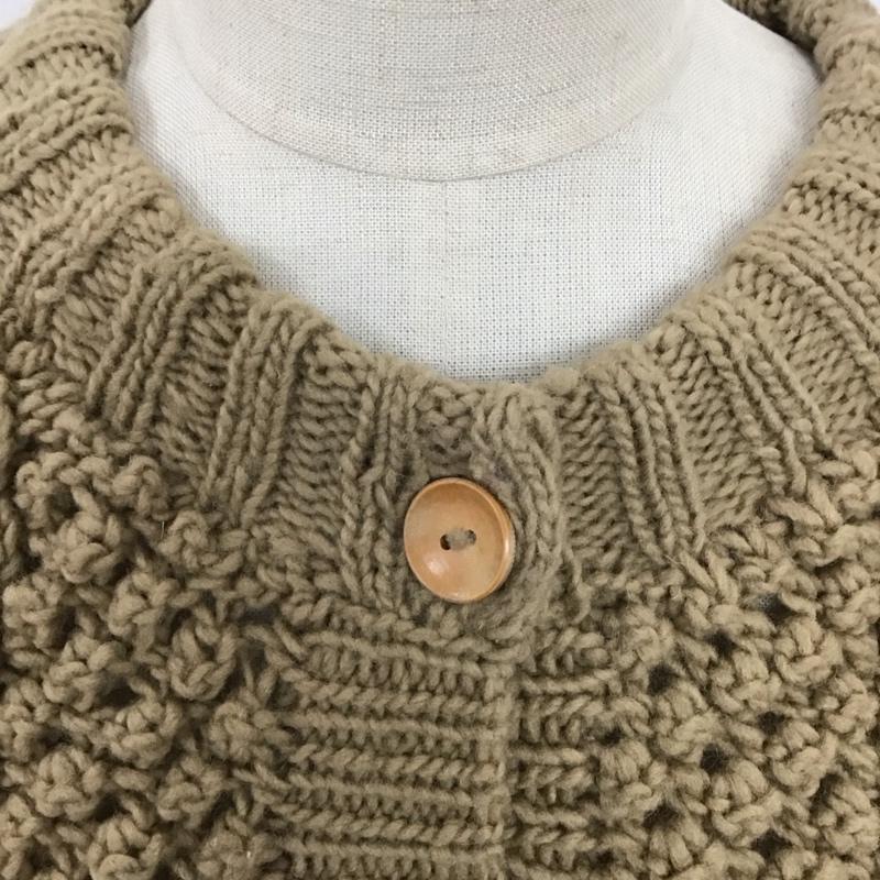 ミルクフェド MILKFED. カーディガン 長袖 長袖ニットカーディガン 前開き ボタン 無地 ベージュ / ベージュ /  レディース USED 古着 中古 10123814