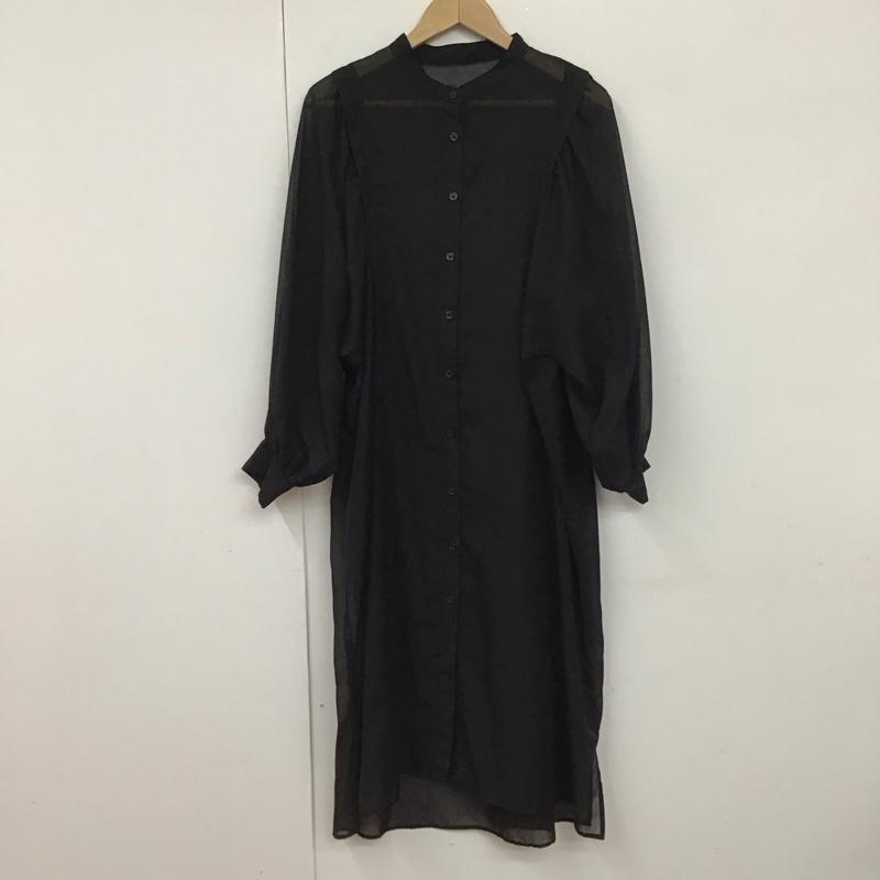 イング INGNI ワンピース ロングスカート M 無地 黒 / ブラック /  レディース USED 古着 中古 10130209