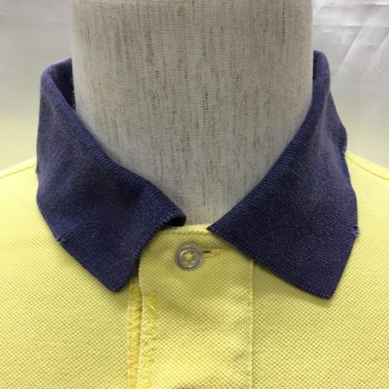 ポロバイラルフローレン Polo by RALPH LAUREN ポロシャツ 半袖 半袖ポロシャツ カラーシャツ 半袖カットソー M ロゴ、文字 黄 / イエロー /  メンズ USED 古着 中古 10108546