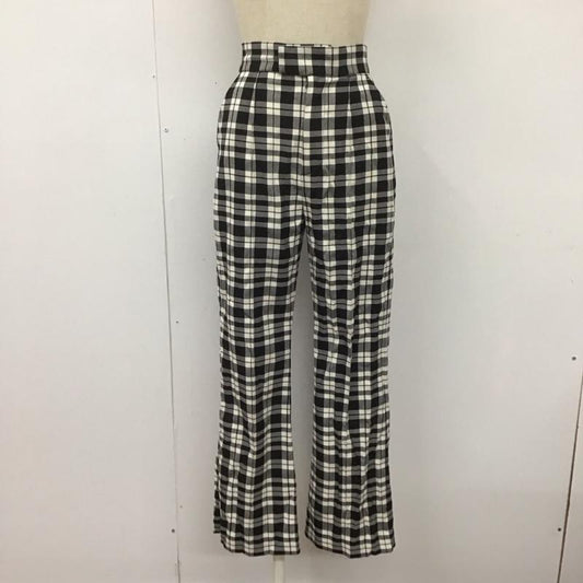 スライ SLY パンツ スラックス 030EAR31-1960 COLOR PLAID FLARE 1 チェック 白 / ホワイト / X 黒 / ブラック /  レディース USED 古着 中古 10108483