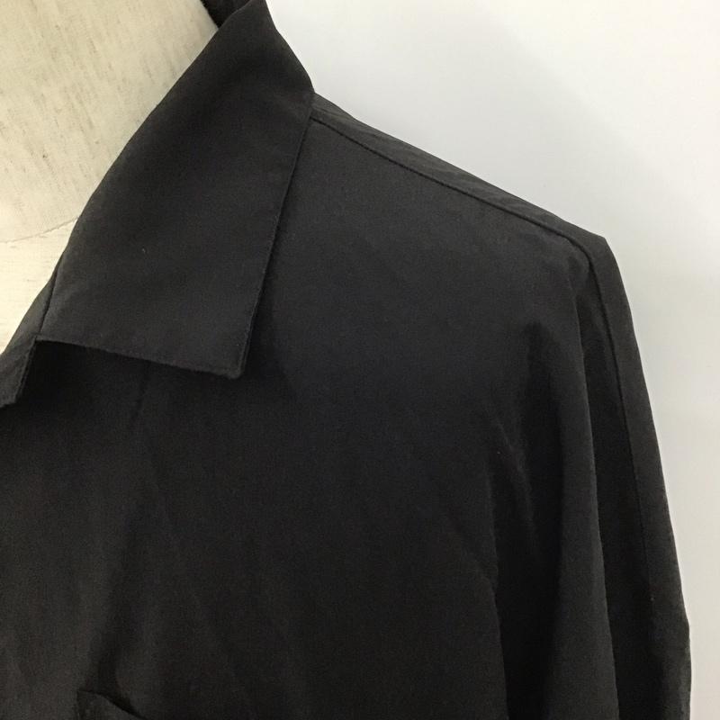 アンリラクシング unrelaxing シャツ、ブラウス 半袖 半袖シャツ カラーシャツ カジュアルシャツ 無地 黒 / ブラック /  メンズ USED 古着 中古 10107187