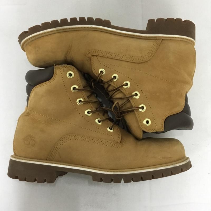 ティンバーランド Timberland ブーツ ショートブーツ 37578 アルバーン 6インチ レースアップ ウォータープルーフブーツ 26.5cm 26.5cm ワンポイント ベージュ / ベージュ /  メンズ USED 古着 中古 10140926