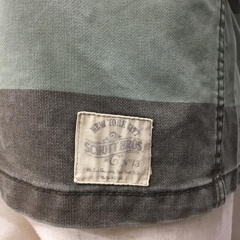 ショット schott ジャケット、上着 ジャケット、ブレザー ミリタリージャケット カジュアルジャケット 前ボタンジャケット カラージャケット S ボーダー柄 カーキ / カーキ / X 茶 / ブラウン /  メンズ USED 古着 中古 10112300