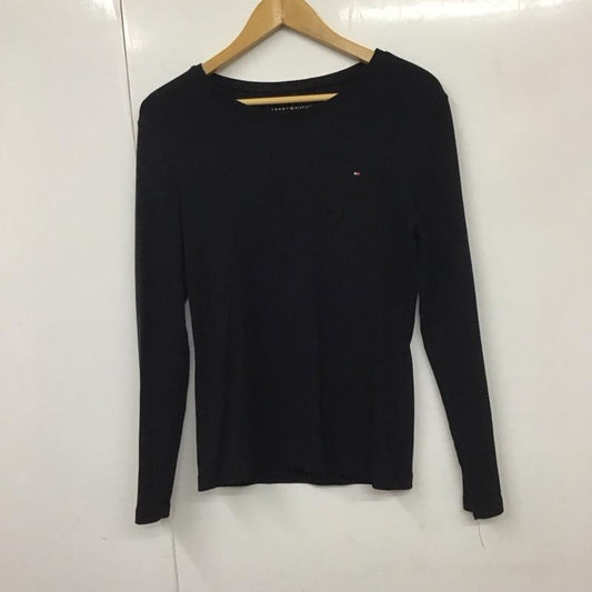 トミーヒルフィガー TOMMY HILFIGER Tシャツ 長袖 M 無地 黒 / ブラック /  レディース USED 古着 中古 10130815