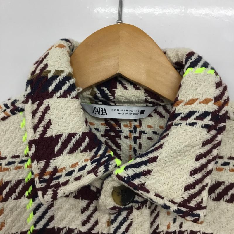 ザラ ZARA シャツ、ブラウス 長袖 4255 586 072 シャツジャケット M チェック マルチカラー / マルチカラー /  メンズ USED 古着 中古 10144701