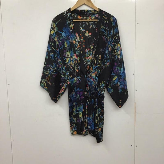 ザラウーマン ZARA WOMAN カーディガン 半袖 半袖ロングカーディガン プリントカーディガン M プリント マルチカラー / マルチカラー /  レディース USED 古着 中古 10134333
