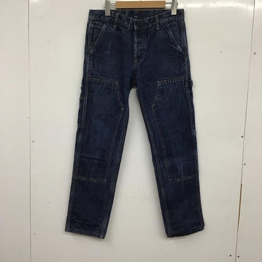 カーハート Carhartt パンツ デニム、ジーンズ デニムパンツ スリムパンツ カジュアルパンツ apc コラボ 30インチ ロゴ、文字 インディゴ / インディゴ /  メンズ USED 古着 中古 10136195