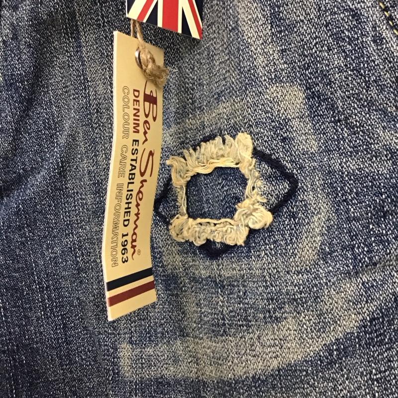 ベンシャーマン Ben Sherman パンツ デニム、ジーンズ ローライズ タグ付き ダメージ加工 青 / ブルー /  メンズ USED 古着 中古 10121318