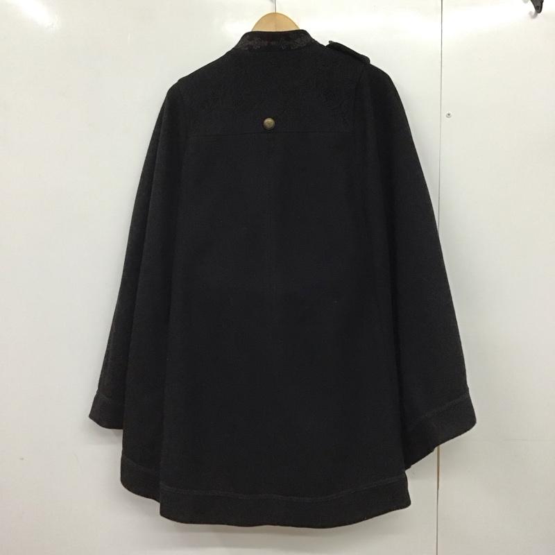 アクシーズファム axes femme コート コート一般 ポンチョ FREE 無地 黒 / ブラック /  レディース USED 古着 中古 10150995