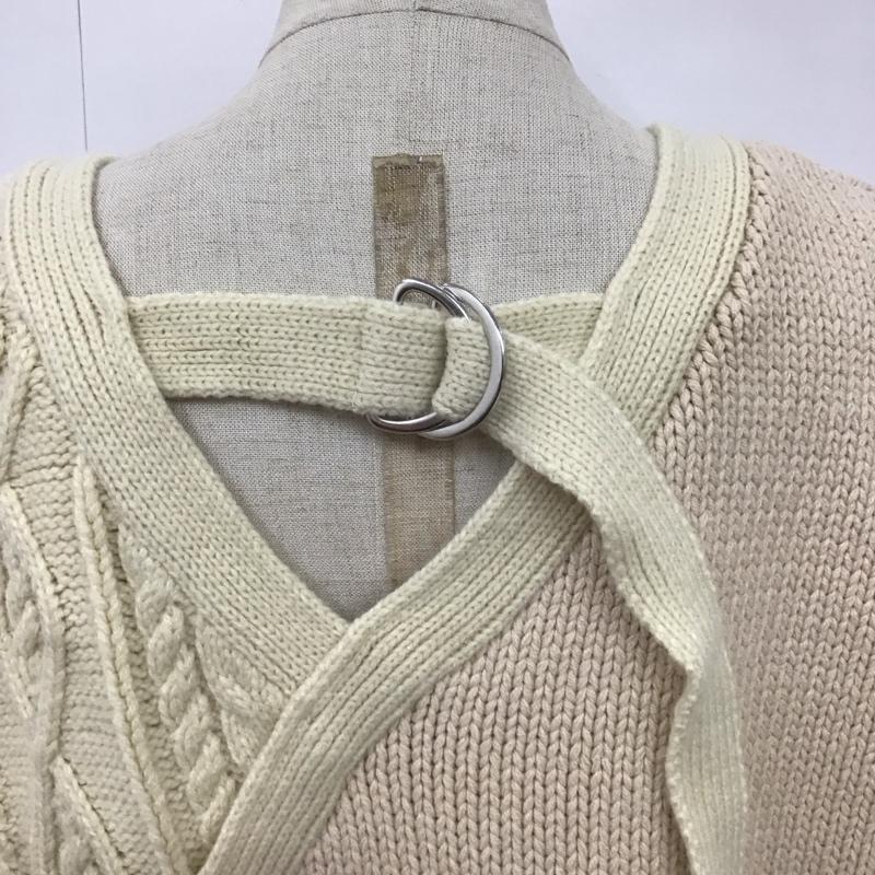 マウジー MOUSSY ニット、セーター 長袖 010CAS70-6680 CABLE LAYERED KNIT レイヤード風 FREE  アイボリー / アイボリー /  レディース USED 古着 中古 10108446