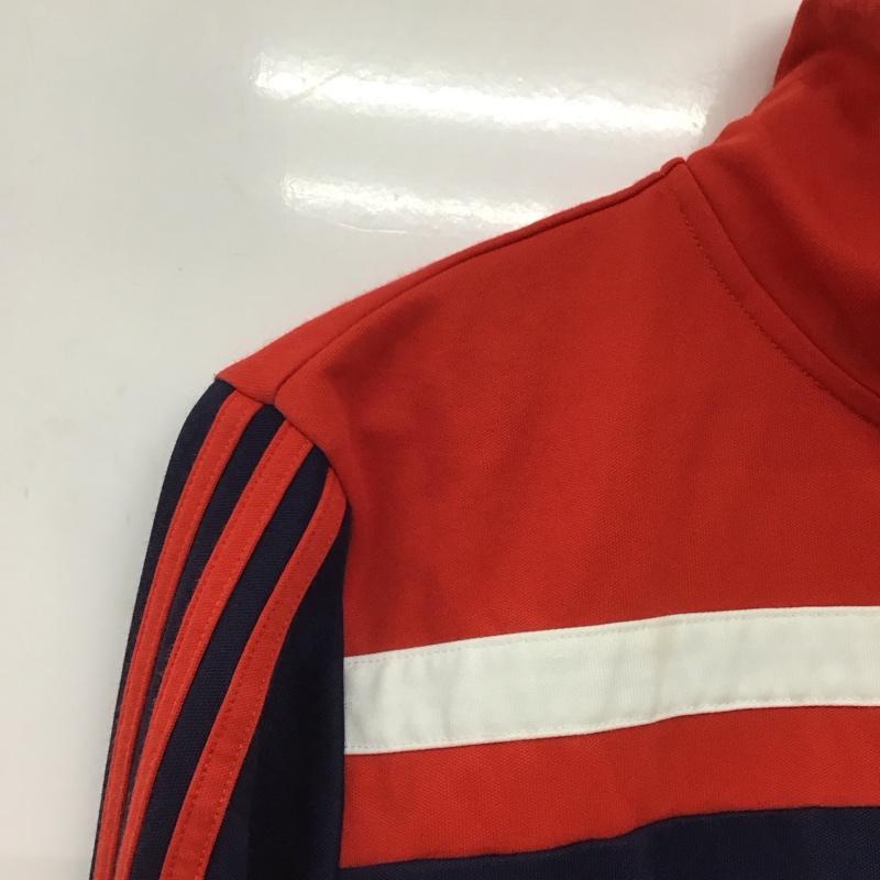 アディダス adidas ジャケット、上着 ジャンパー、ブルゾン s18698 ジップアップジャケット ジャージ アウター L ロゴ、文字 赤 / レッド / X 紺 / ネイビー /  メンズ USED 古着 中古 10147618