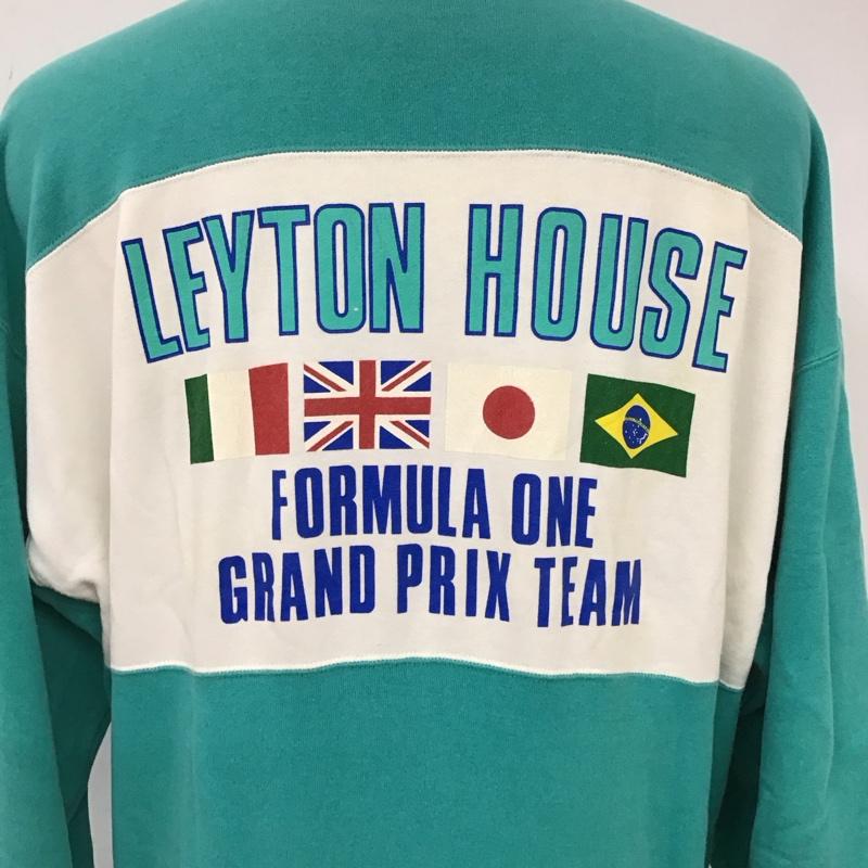 古着 USED トレーナー 長袖 スウェット LEYTON HOUSE ロゴ、文字 薄緑 / ライトグリーン /  メンズ USED 古着 中古 10118102