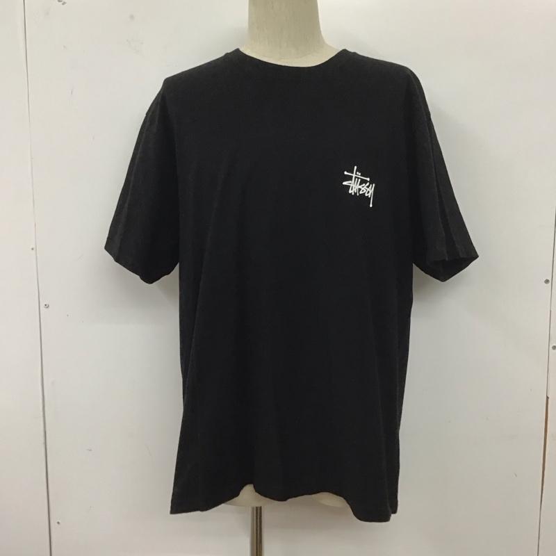 ステューシー STUSSY Tシャツ 半袖 半袖カットソー プリントTシャツ クルーネックカットソー L プリント 黒 / ブラック /  メンズ USED 古着 中古 10127151