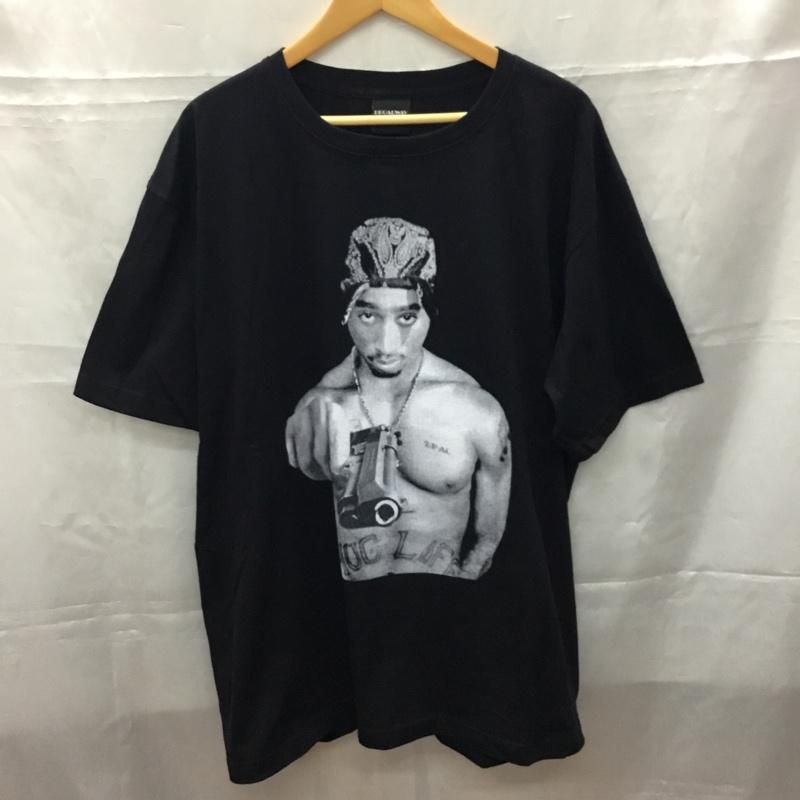 古着 USED Tシャツ 半袖 半袖カットソー プリントTシャツ クルーネックカットソー XL プリント 黒 / ブラック /  メンズ USED 古着 中古 10108369