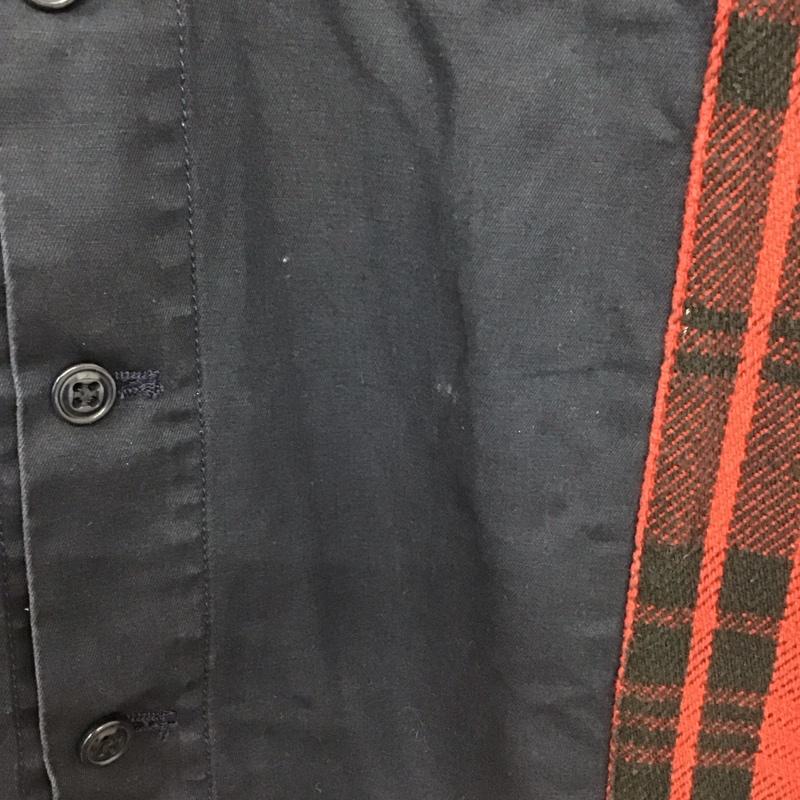 アヴィレックス AVIREX シャツ、ブラウス 長袖 長袖シャツ チェックシャツ カラーシャツ ミリタリーシャツ M チェック 紺 / ネイビー /  メンズ USED 古着 中古 10135876