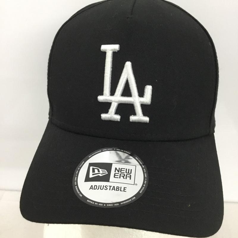ニューエラ NEW ERA 帽子 キャップ LA ロサンゼルス ドジャース メジャーリーグ コットン ワッペン ロゴ、文字 黒 / ブラック /  メンズ USED 古着 中古 10141649