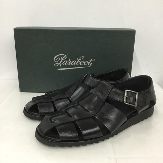 パラブーツ Paraboot サンダル サンダル 123312 グルカサンダル レザー PACIFIC 45 箱有 無地 黒 / ブラック /  メンズ USED 古着 中古 10138474