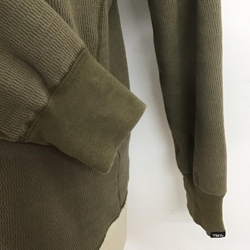 ティーエムティー TMT カットソー 長袖 長袖ヘンリーネックカットソー 裏地ボア 長袖カットソー XL 無地 カーキ / カーキ /  メンズ USED 古着 中古 10126510