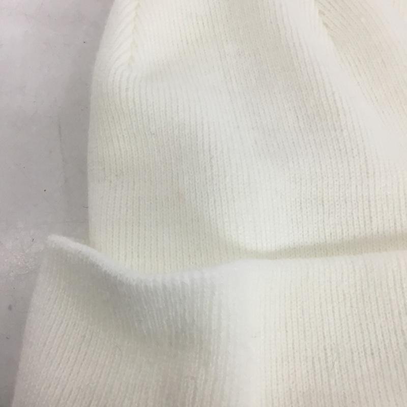 エム M 帽子 ニット帽 ロゴ、文字 白 / ホワイト /  メンズ USED 古着 中古 10138028