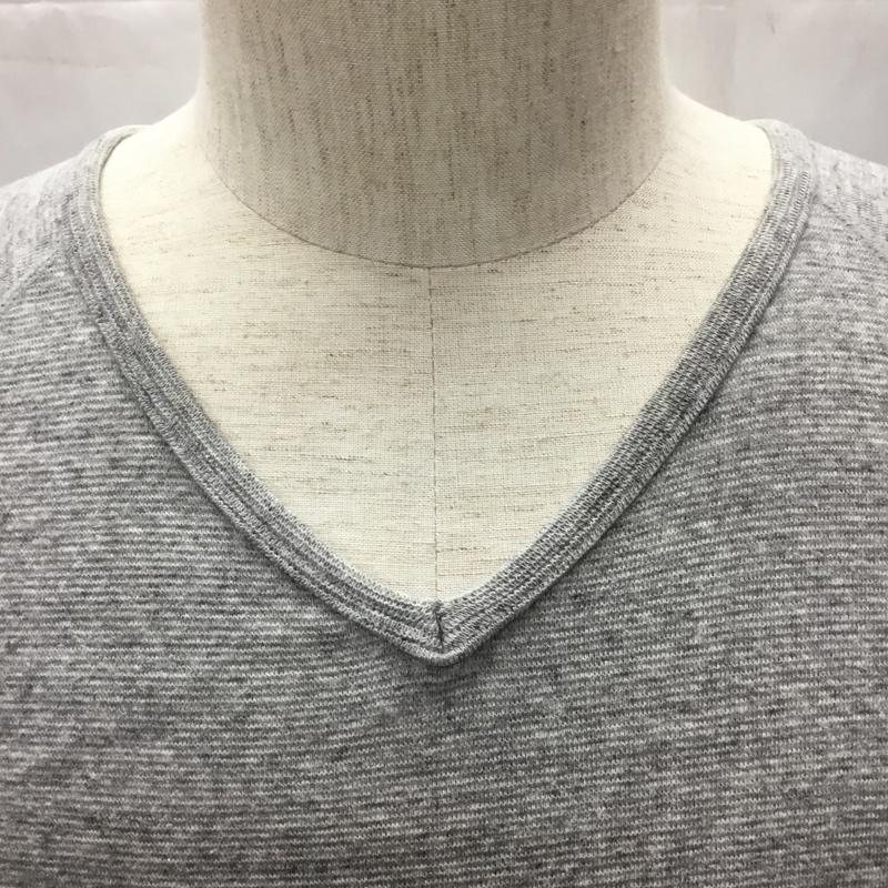 ハリウッドランチマーケット HOLLYWOOD RANCH MARKET カットソー 長袖 長袖カットソー Vネックカットソー ロングスリーブカットソー 無地Tシャツ 4 無地 灰 / グレー /  メンズ USED 古着 中古 10114129