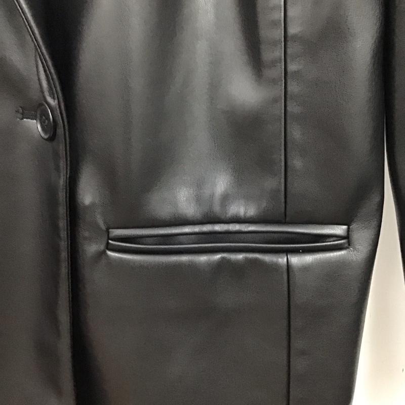 ジーナシス JEANASIS ジャケット、上着 ジャケット、ブレザー フェイクレザージャケット フロントボタン アウター FREE 無地 黒 / ブラック /  レディース USED 古着 中古 10147683