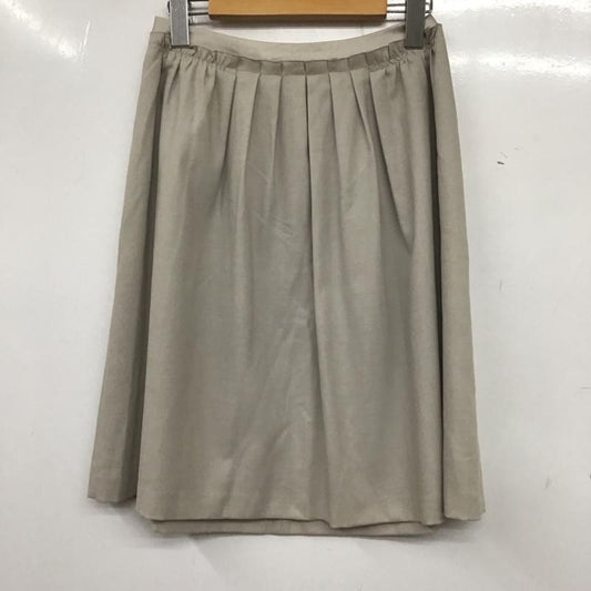 インディヴィ INDIVI スカート ひざ丈スカート プリーツ 38 無地 灰 / グレー /  レディース USED 古着 中古 10138952