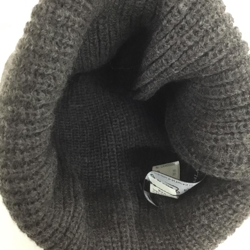 カシラ CA4LA 帽子 ニット帽 ANDY WARHOL ART KNITCAP バナナワッペン ロゴ、文字 チャコールグレー / チャコールグレー /  メンズ USED 古着 中古 10138139